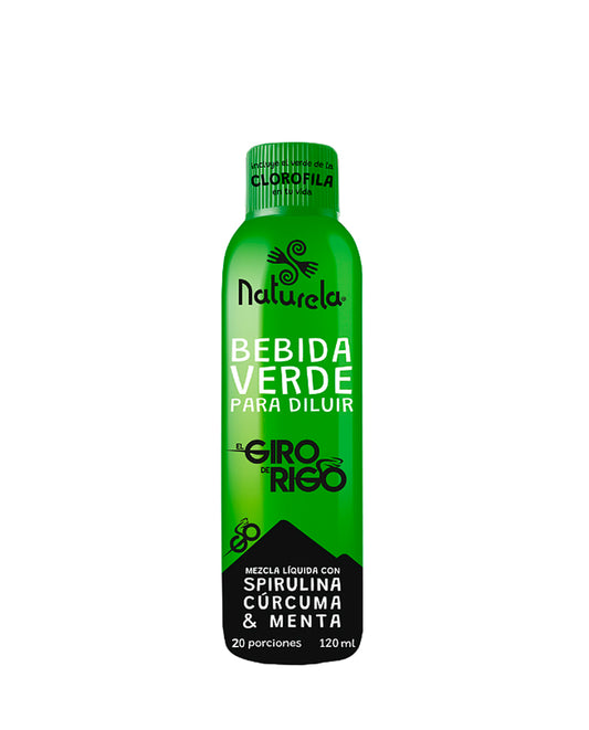 Bebida verde con spirulina cúrcuma y menta Naturela 120 ml
