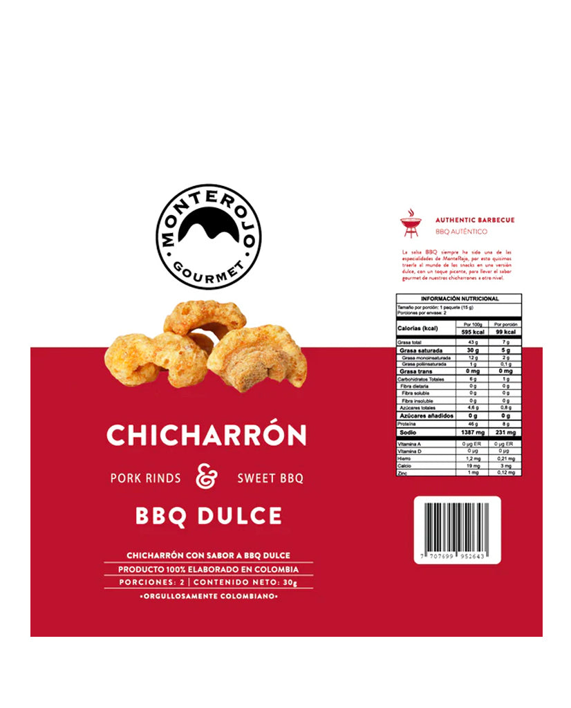Chicharron BBQ dulce "Monterojo" 30 gr