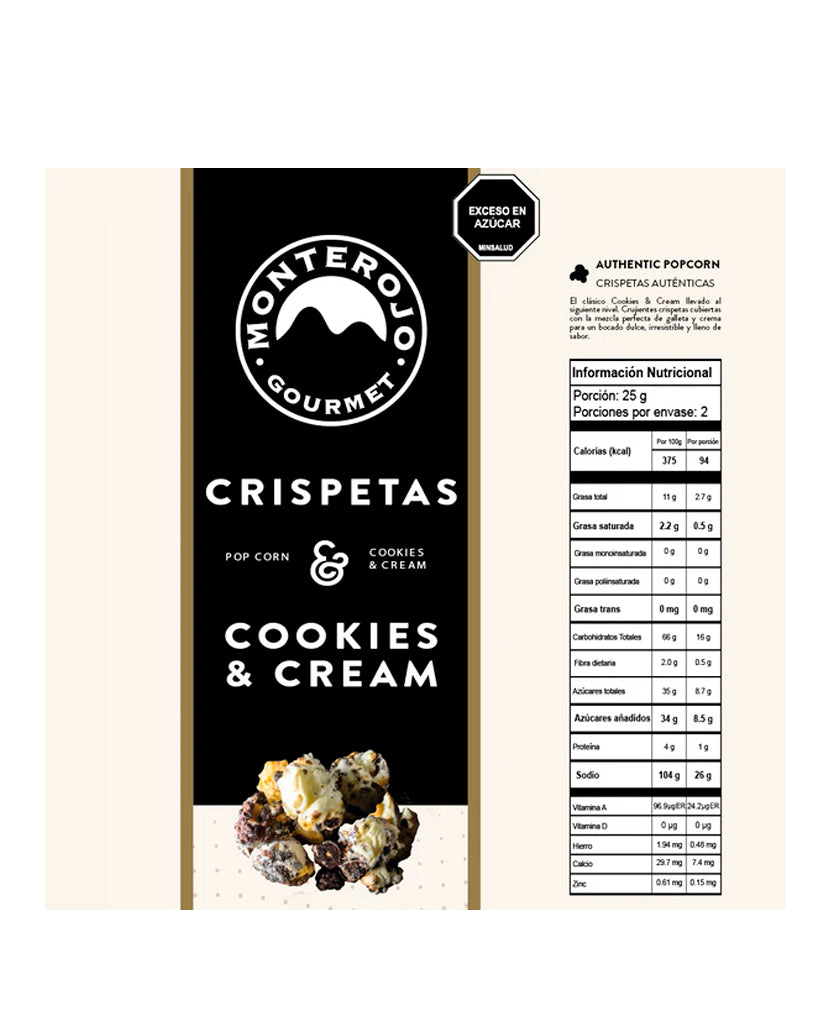 Crispetas cookies and cream "Monterojo" 50 gr