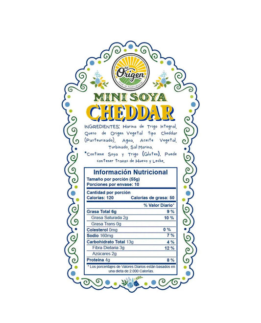 Deditos mini soya cheddar Del origen 10 unds
