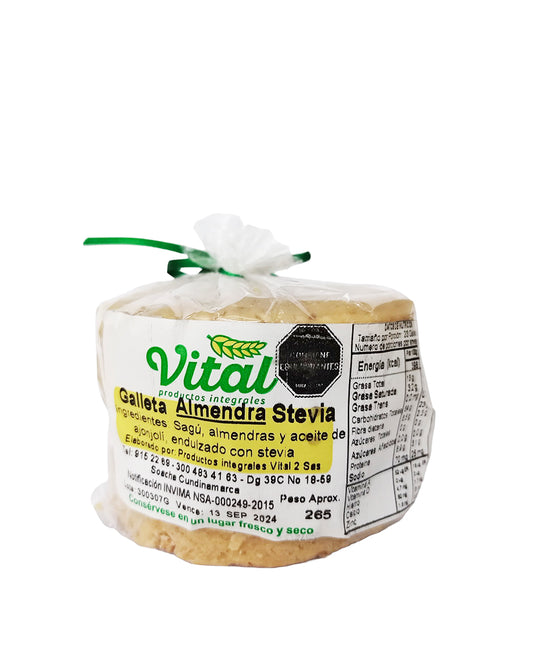 Galleta almendras estevia Vital 5 unds 220 gr