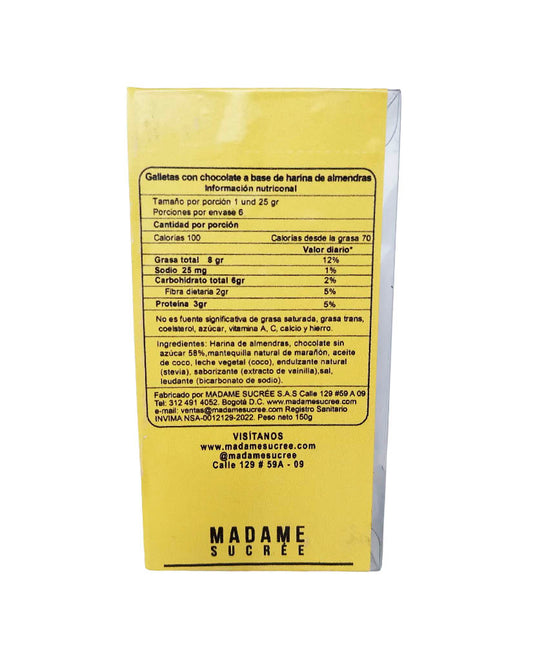 Galletas choco keto Madame sucree 6 unds