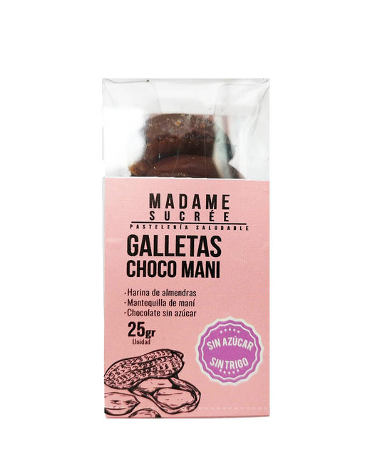 Galletas choco maní Madame sucree 6 unds