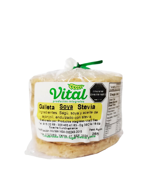Galleta soya estevia "Vital" 5 unds Sin Gluten