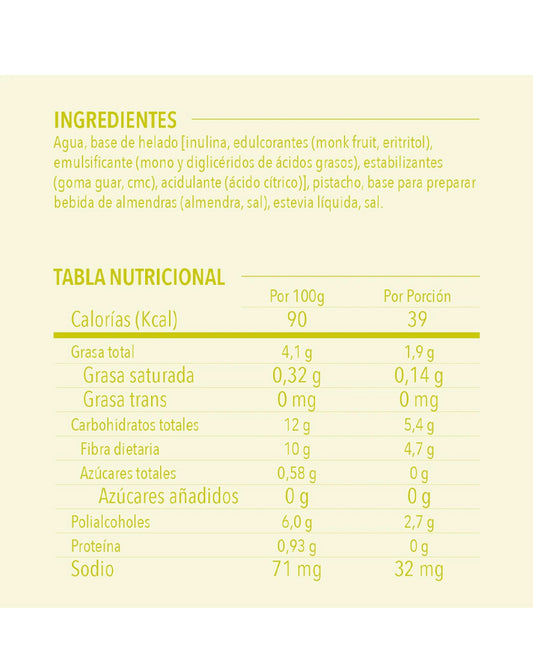 Helado de pistacho "Olu" 45 gr