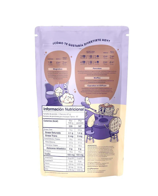 Análisis nutricional de la mezcla de chocolate Paranice sin conservantes.