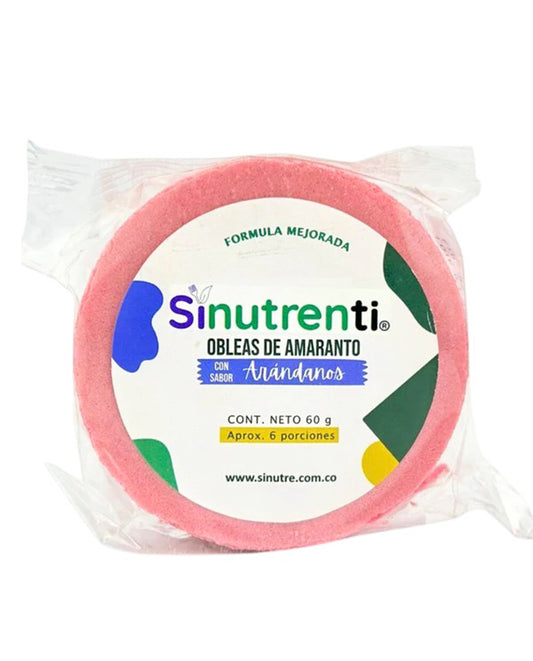 Obleas de amaranto arándano Sinutrenti 60 gr