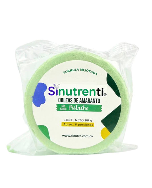 Obleas de amaranto pistacho Sinutrenti 60 gr
