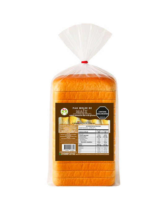 Pan de maíz tajado "De alimentos para la Vida" 400 gr Sin Gluten