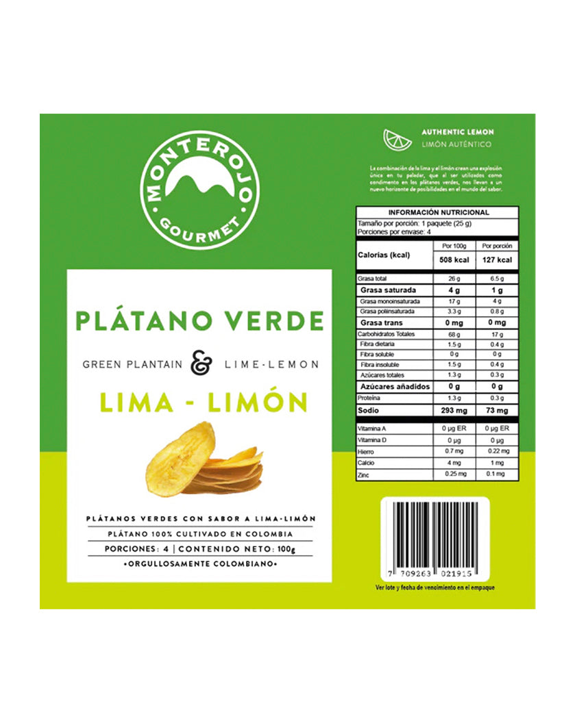 Plátano verde lima limón "Monterojo"