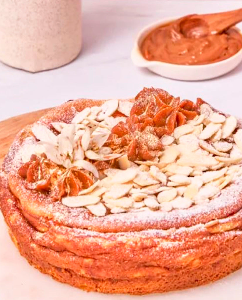 Porción de tarta de queso libre de culpa