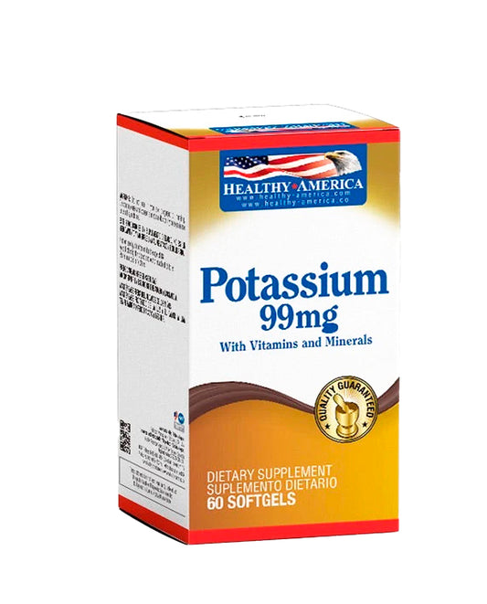 Potassium Healthy America 100 tabletas