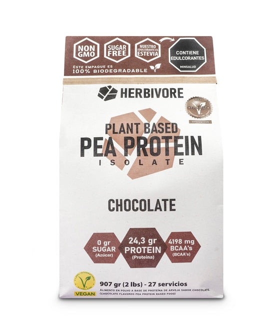 Proteína arveja chocolate Herbivore 907 gr