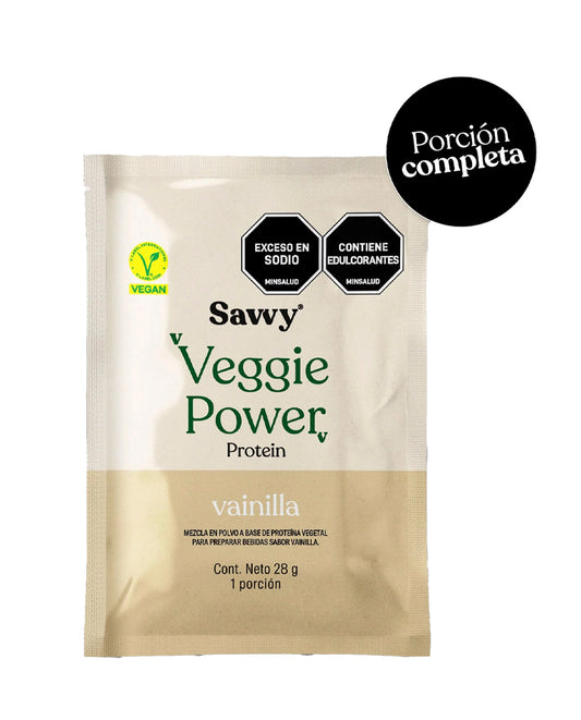 Proteina sachet veggie power vainilla Savvy 25 gr