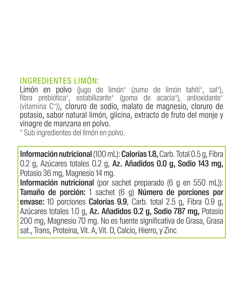 Recharge power powder limón Savvy 120 gr