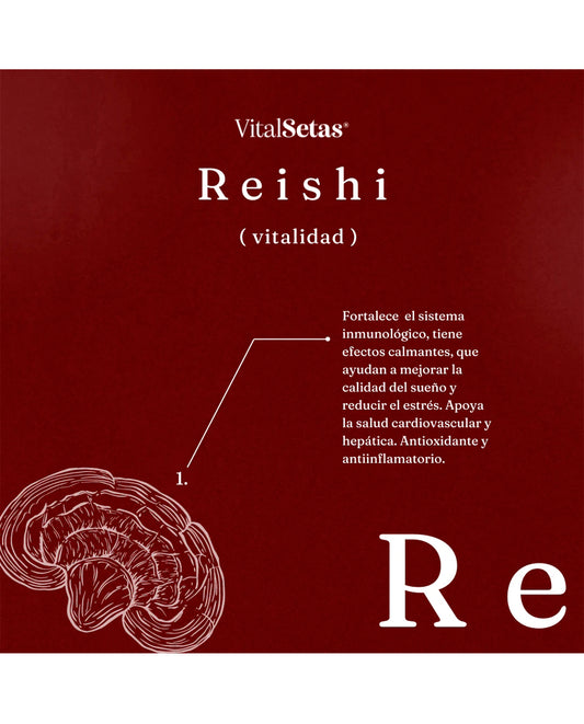 Cápsulas Reishi Vital setas Hongo Funcional