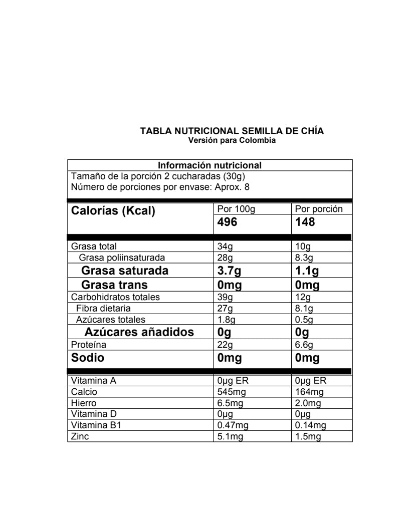 Semillas de chia Karavansay 250 gr