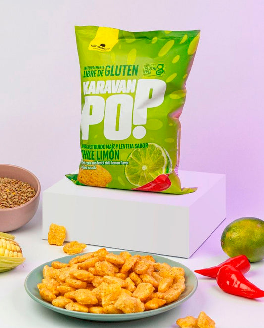 Snack de maíz y lenteja chile limón "Karavansay" 100 gr