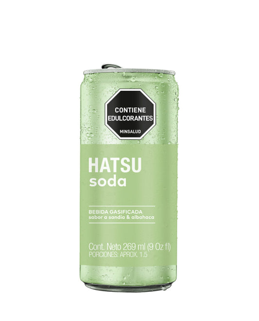 Soda en lata sandía y albahaca Hatsu 269 ml