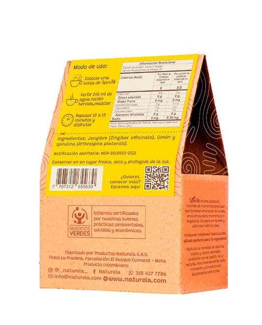 Spirute jengibre Naturela 20 sobres
