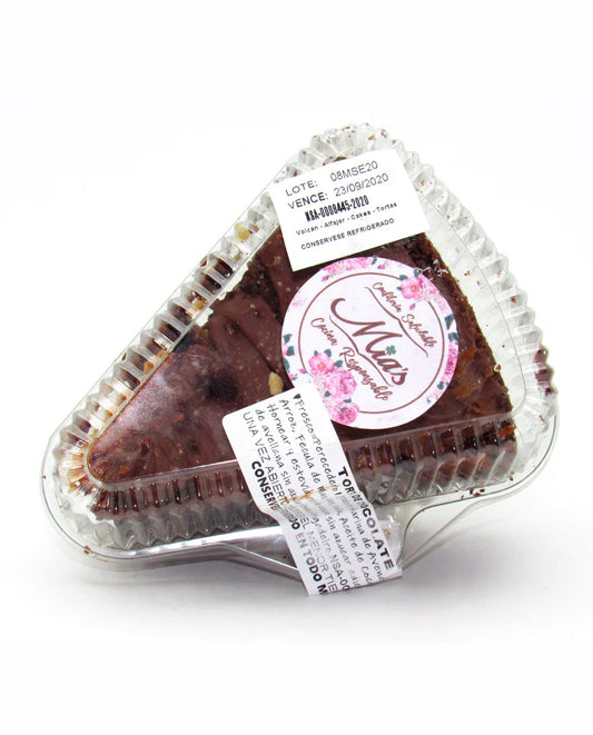 Torta triangulo de chocolate con cobertura de chocolate Mias
