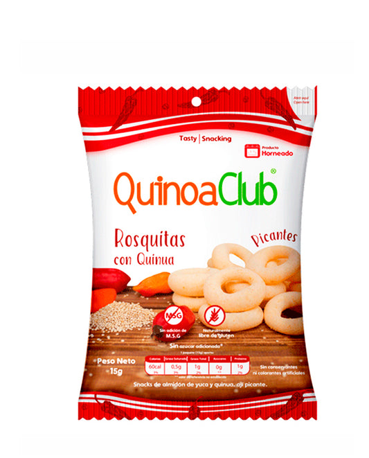 Unidad rosquitas de quinua picante pack Quinoa club 15 gr