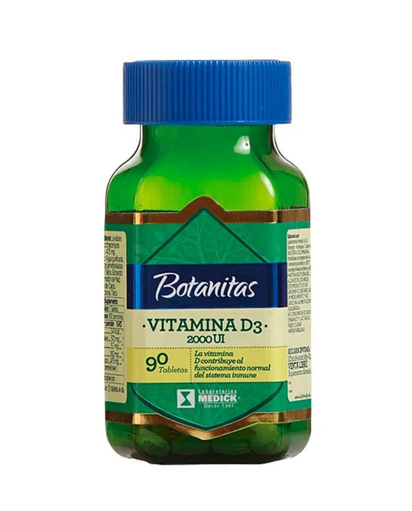 Vitamina D3 + 200 UI "Botanitas" 90 tabletas
