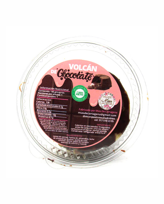 Volcán de chocolate Keto Mias