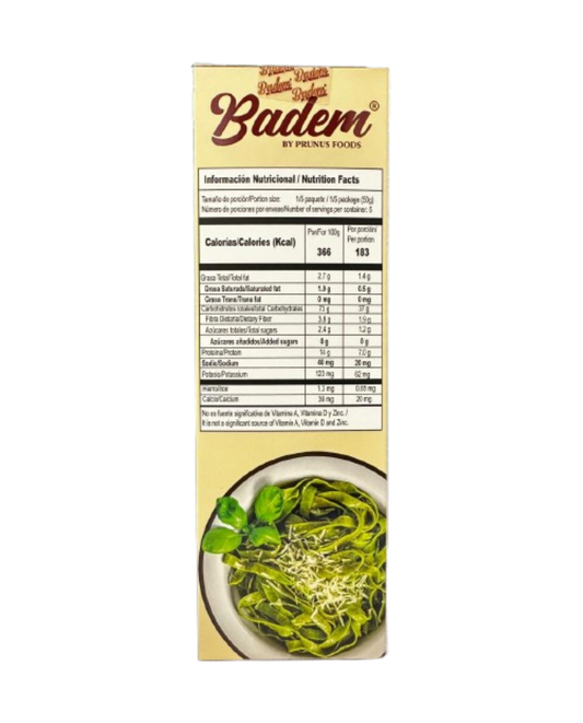 Pasta tagliatelle espinaca "Badem" 250 gr Sin Gluten