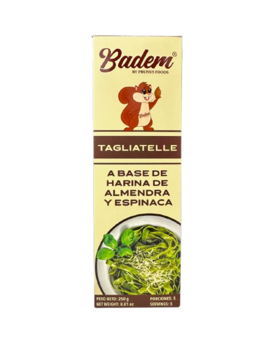 Pasta tagliatelle espinaca "Badem" 250 gr Sin Gluten