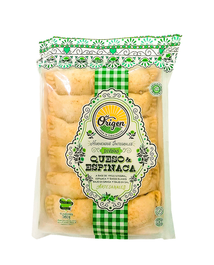 Empanadas queso y espinaca "Del origen" 12 unds