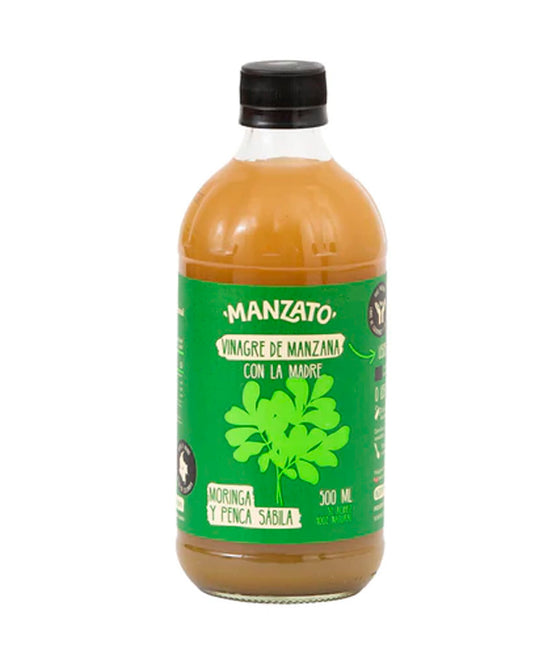 Vinagre de Manzana con moringa y penca sábila Manzato 500 ml
