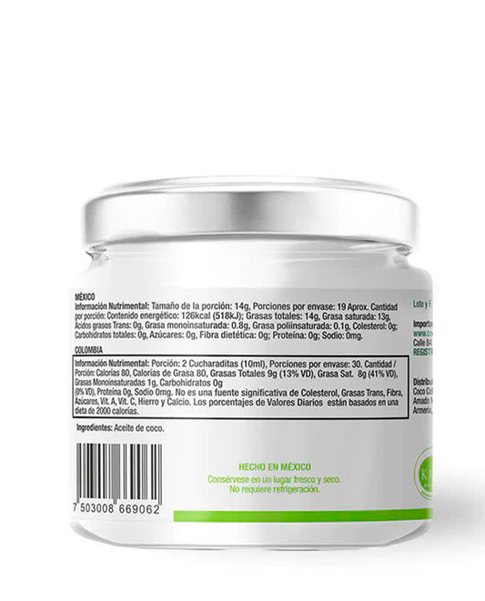 Aceite de coco virgen A de coco 300 ml