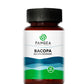 Cápsulas de Bacopa Monnieri Pangea, frasco de suplemento natural para potenciar la memoria y el enfoque.