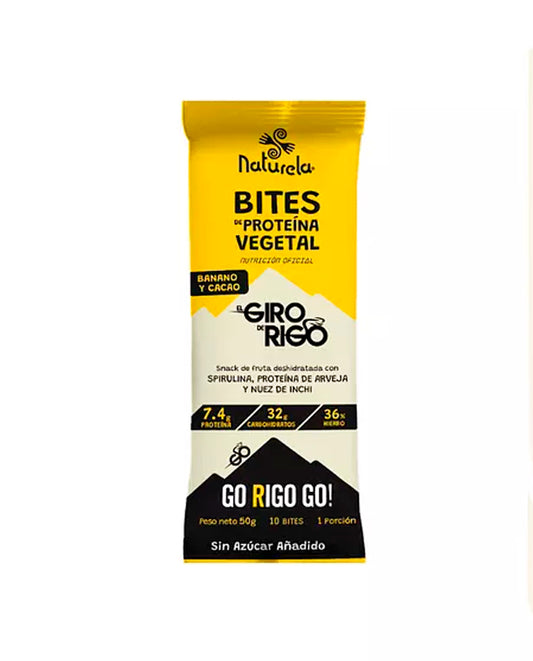 Barra de proteìna vegetal banano y cacao Naturela 50 gr