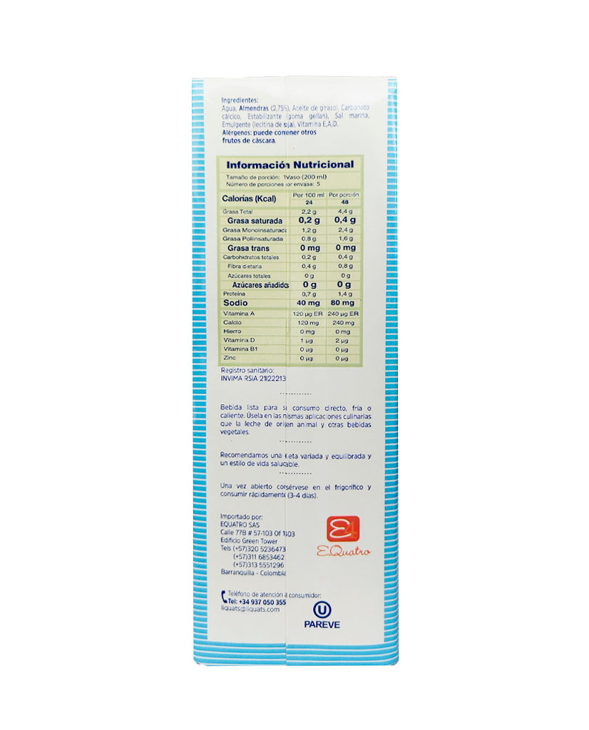 Bedida de almendra sin azùcar Almendrola 1000 ml