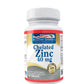 Chelated Zinc 40 mg Healthy America 100 tabletas