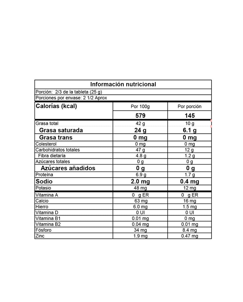 Chocolate oscuro Almendras 70% cacao Chacha 70 gr