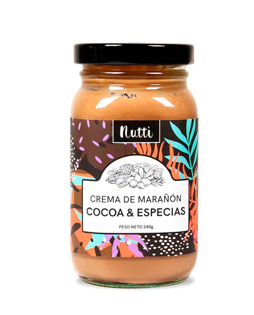 Crema de marañon canela y especias Nutti 240 gr