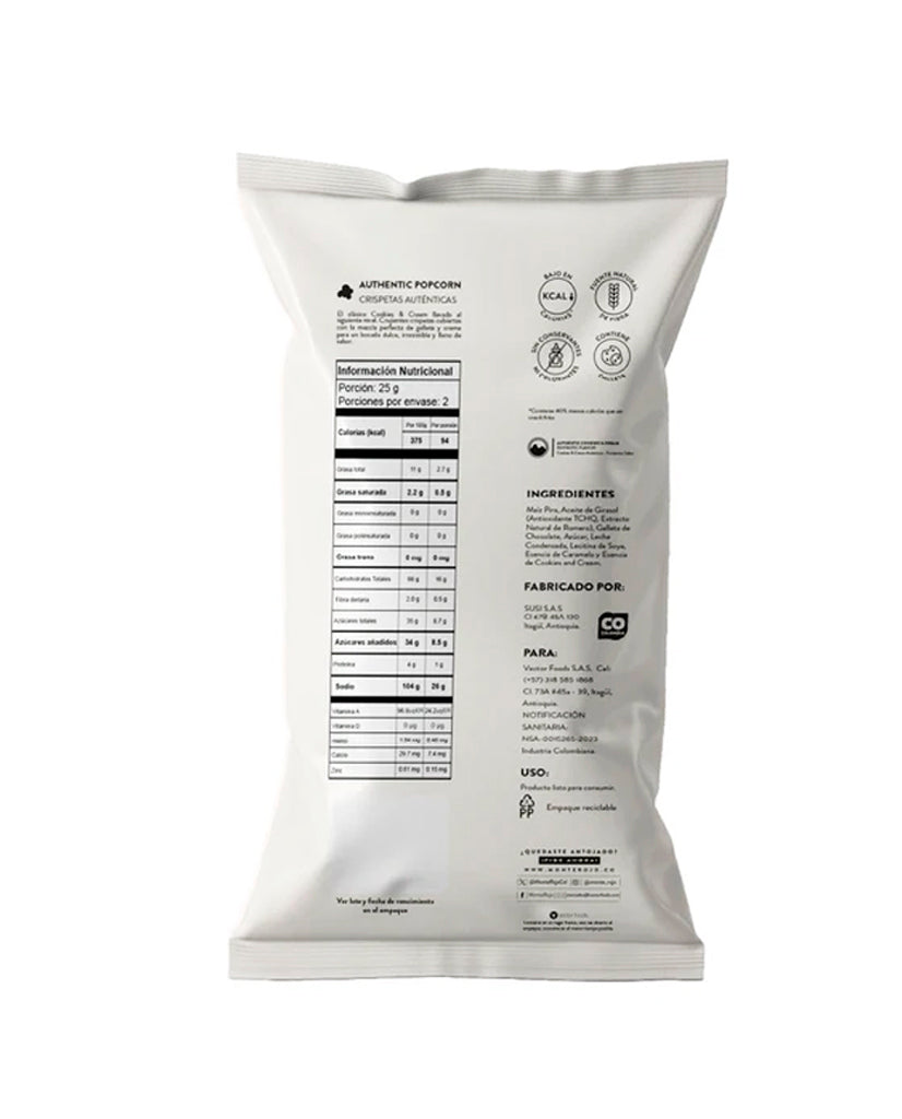 Crispetas cookies and cream "Monterojo" 50 gr