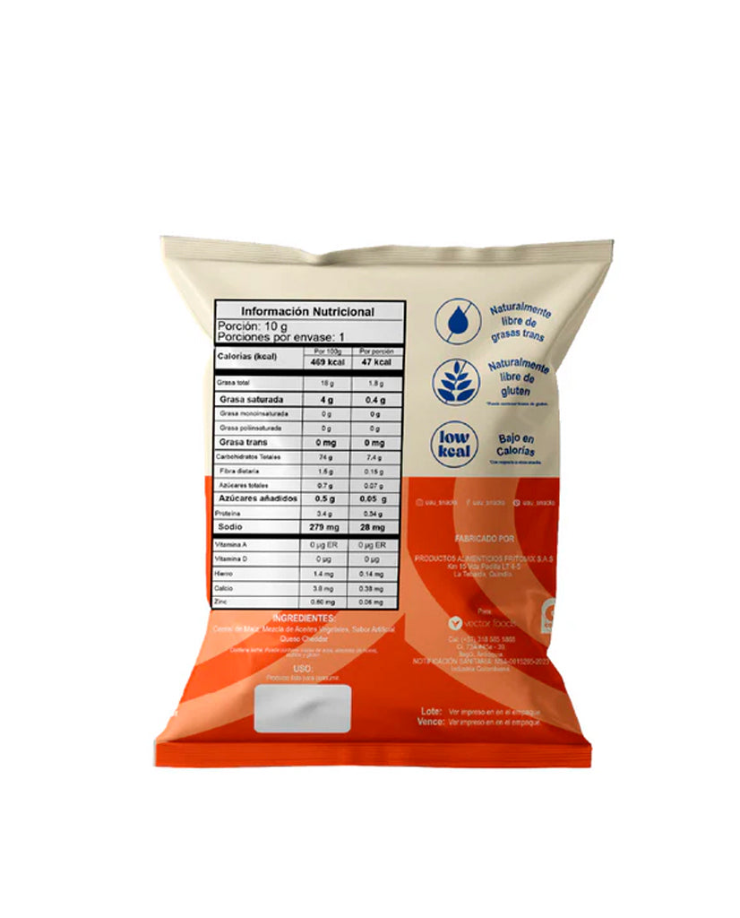 Ditos queso cheddar amarillo "Uau ditos" 10 gr
