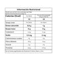 Información nutricional de la Leche Dorada Vital Setas con betaglucanos.