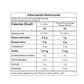 Etiqueta nutricional del cacao Vital Setas con desglose de ingredientes naturales.