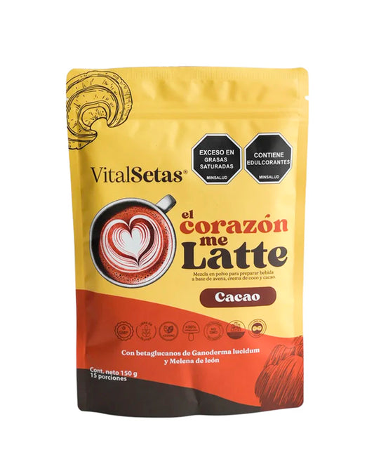 Mezcla de cacao en polvo Vital Setas con Melena de León y Ganoderma.