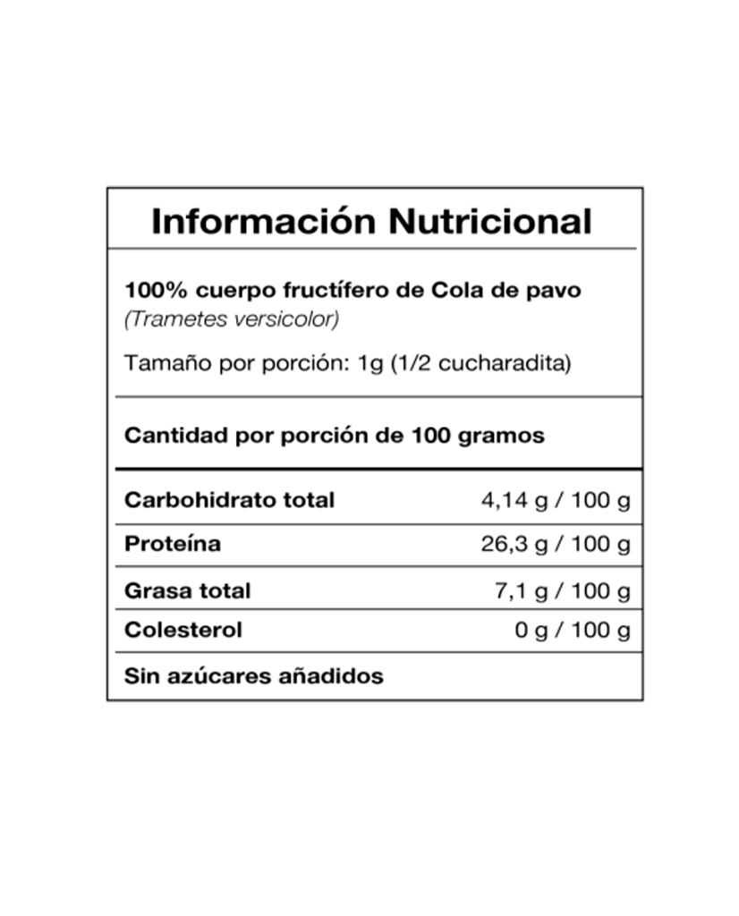 Extracto de Cola de pavo Vital Setas 60 gr