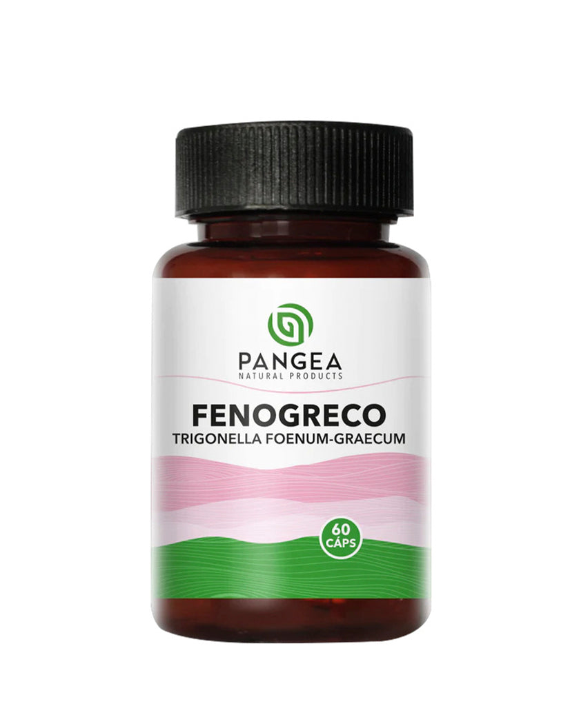 Suplemento de Fenogreco en cápsulas Pangea, extracto natural para el apoyo metabólico y digestivo.