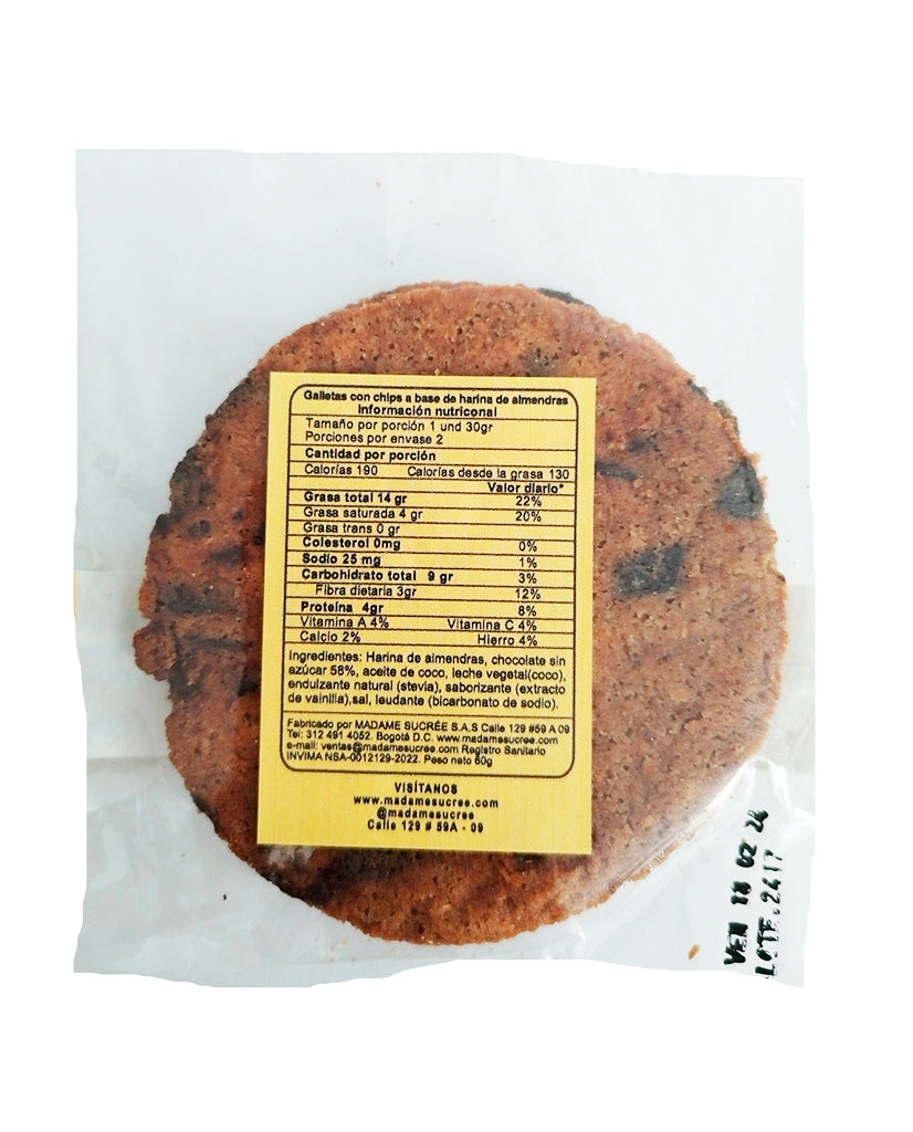 Galletas chips keto Madame sucree 2 unds
