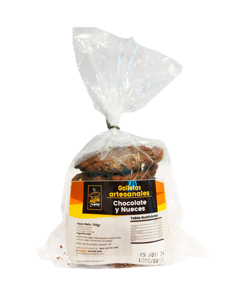 Galletas chocolate y nueces Mildan 150 gr