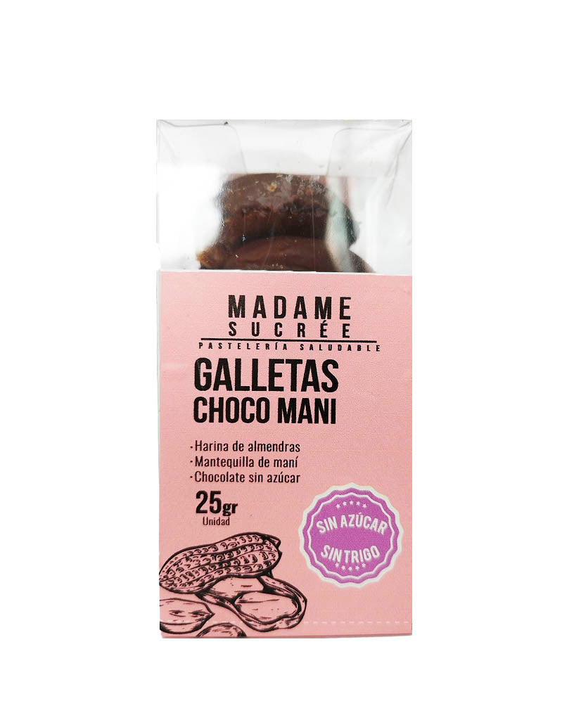 Galletas choco maní Madame sucree 6 unds