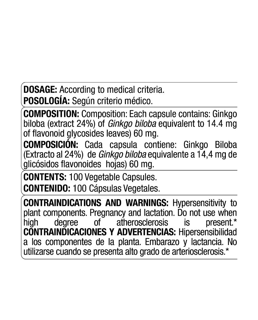 Ginkgo biloba Medical green 100 caps